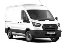 Car Hire Leyland - White Ford Transit Medium Wheel Base - Van hire Leyland